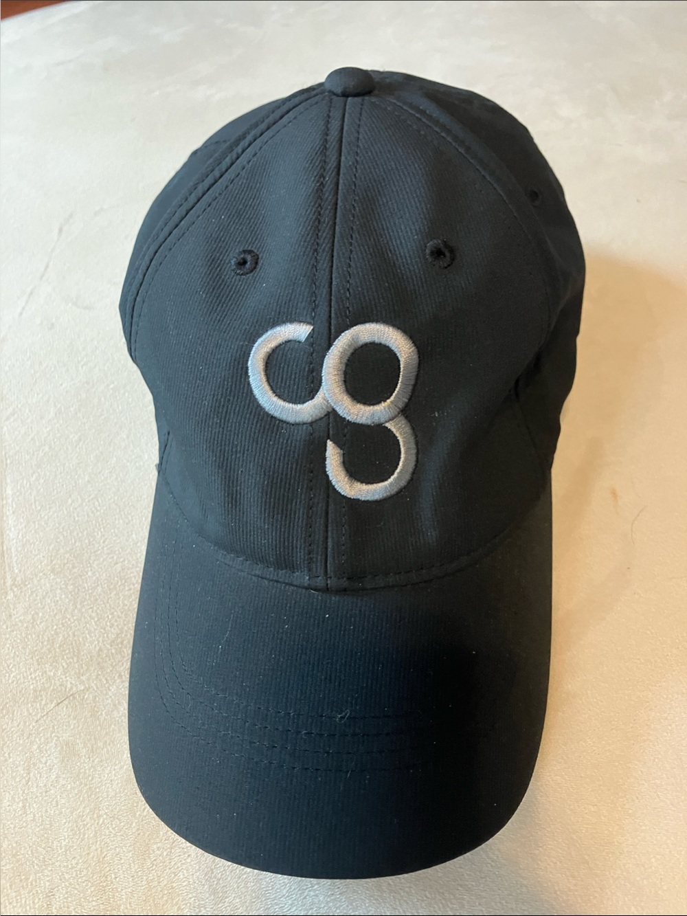 Nike Black Camp Gladiator Baseball Cap with Light Gray 'cg' Embroidery